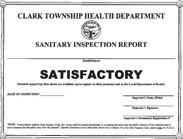 Satisfactory Rating Sign